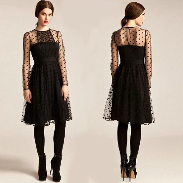 lace net yarn dresses party elegant polka dot sheer design long sleeve midi mesh transparet retro contrast robe femme casual, Black;gray
lace net yarn dresses party elegant polka dot sheer design long sleeve midi mesh transparet retro contrast robe femme casual, Black;gray