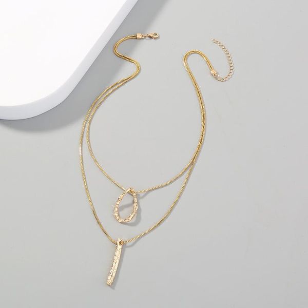 chains simple jewelry on the neck hip hop niche design metal pendant necklaces for women geometric double layer chain necklace, Silver
chains simple jewelry on the neck hip hop niche design metal pendant necklaces for women geometric double layer chain necklace, Silver