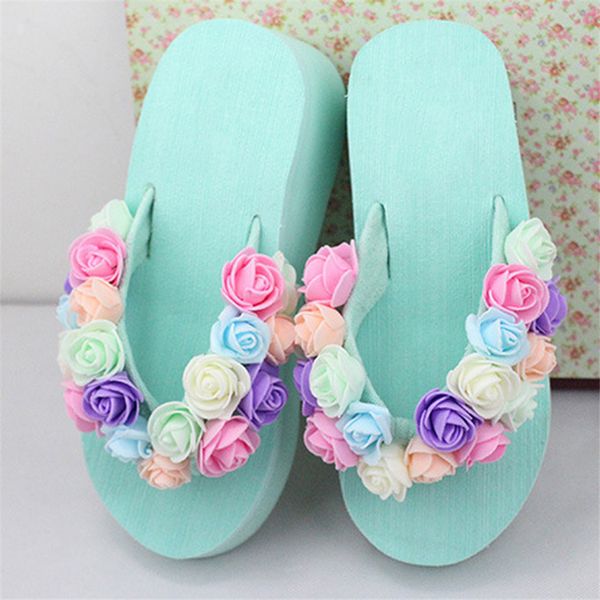 summer sweet seaside sandals fashion soft slippers waterproof platform handmade flowers high heels flip flops, Black
summer sweet seaside sandals fashion soft slippers waterproof platform handmade flowers high heels flip flops, Black