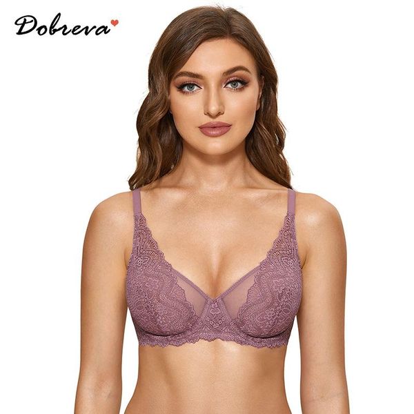 bras dobreva women's minimizer lace see through mesh bra plus size underwire bralette, Red;black
bras dobreva women's minimizer lace see through mesh bra plus size underwire bralette, Red;black