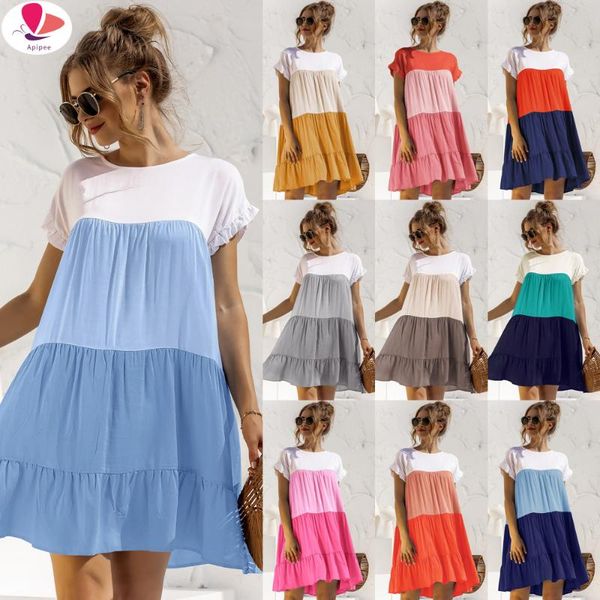 casual dresses summer dress loose party o-neck ruffled short sleeve plus size women fashion cupcake vestido playa mujer, Black;gray
casual dresses summer dress loose party o-neck ruffled short sleeve plus size women fashion cupcake vestido playa mujer, Black;gray