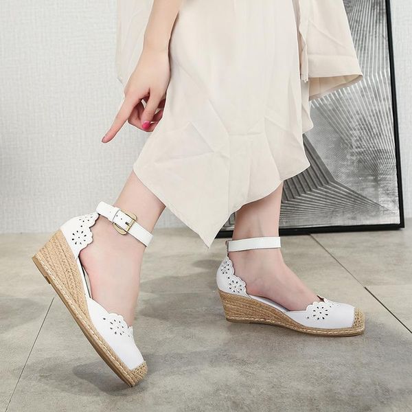 sandals women's espadrilles wedge 2021 skirt hollow single shoes fashion pointed high heels thick bottom straw, Black
sandals women's espadrilles wedge 2021 skirt hollow single shoes fashion pointed high heels thick bottom straw, Black