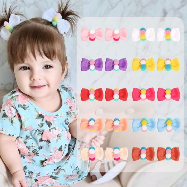 hair accessories 1 pair pompoms bow hairpins for baby girls toddler children's headwear clips solid candy color plush ball decor, Slivery;white
hair accessories 1 pair pompoms bow hairpins for baby girls toddler children's headwear clips solid candy color plush ball decor, Slivery;white