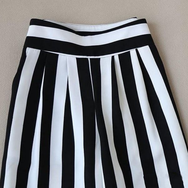 women's pants & capris high women waist loose wide leg street black white striped casual straight trousers spring summer office lady
women's pants & capris high women waist loose wide leg street black white striped casual straight trousers spring summer office lady