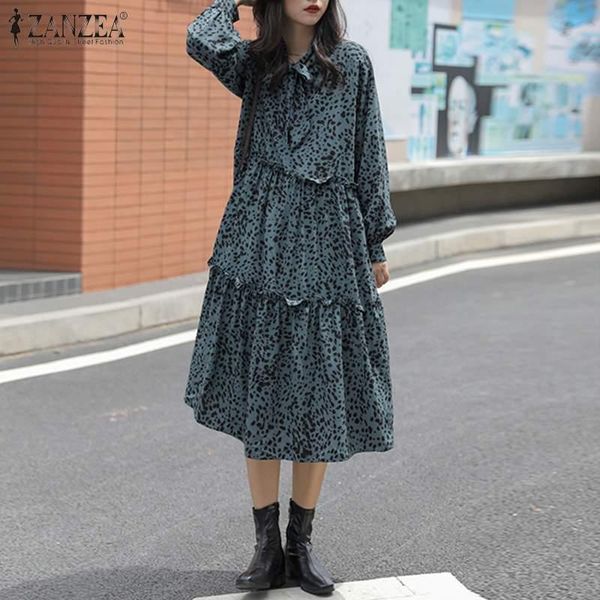 women vintage printed sundress casual spring long sleeve ruffles holiday dresses bohemian lace up party leopard vestidos, Black;gray
women vintage printed sundress casual spring long sleeve ruffles holiday dresses bohemian lace up party leopard vestidos, Black;gray