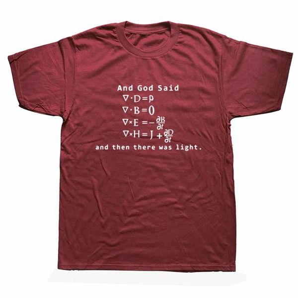 men's t-shirts god said maxwell equations and then there was light t shirts graphic cotton streetwear oversized t-shirt mens clothing, White;black
men's t-shirts god said maxwell equations and then there was light t shirts graphic cotton streetwear oversized t-shirt mens clothing, White;black