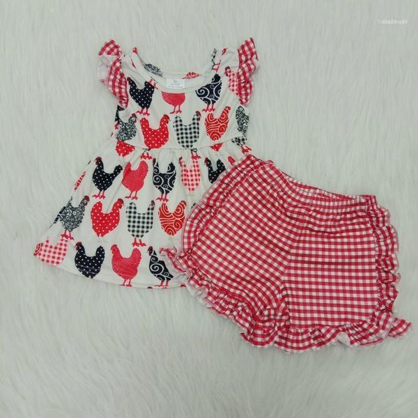 girls summer sets flutter cartoon chicken animal print plaid shorts unique design set1, Blue
girls summer sets flutter cartoon chicken animal print plaid shorts unique design set1, Blue