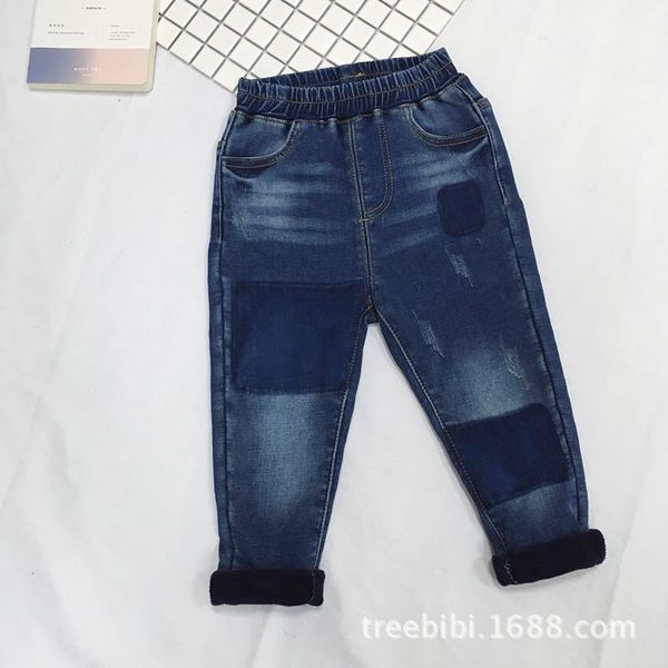 jeans children's clothing autumn and winter korean patches spliced denim pants boys & girls casual velvet warm trousers p271, Blue
jeans children's clothing autumn and winter korean patches spliced denim pants boys & girls casual velvet warm trousers p271, Blue