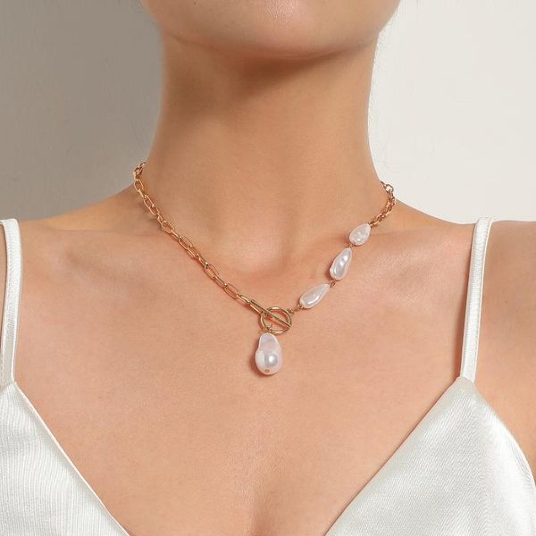 chokers irregular imitation pearls pendant necklace for women clavicle chain short necklaces female gold silver color fashion jewelry, Golden;silver
chokers irregular imitation pearls pendant necklace for women clavicle chain short necklaces female gold silver color fashion jewelry, Golden;silver