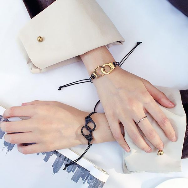 link, chain creative punk handcuffs rope knitting bracelet fashion gold silver color black adjustable hand men women party jewelry
link, chain creative punk handcuffs rope knitting bracelet fashion gold silver color black adjustable hand men women party jewelry