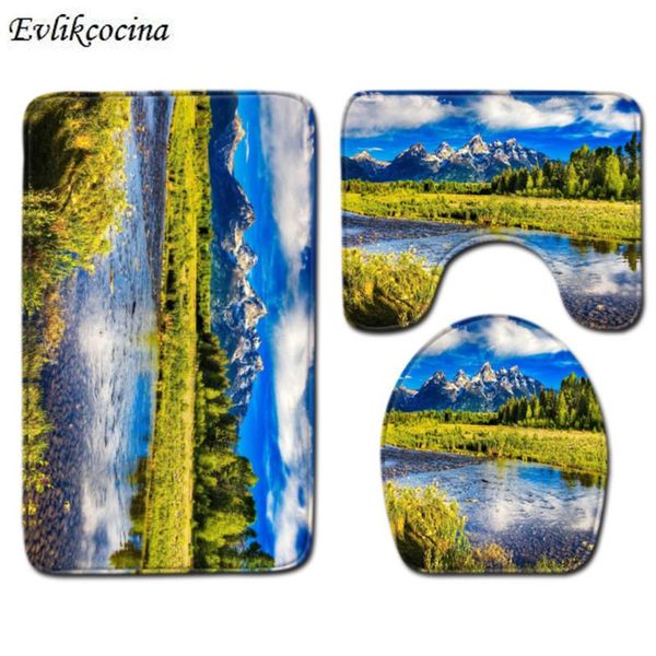 bath mats 3 pcs mountain landscape set anti slip for bathroom tapete banheiro washable toilet rugs alfombra bano
bath mats 3 pcs mountain landscape set anti slip for bathroom tapete banheiro washable toilet rugs alfombra bano