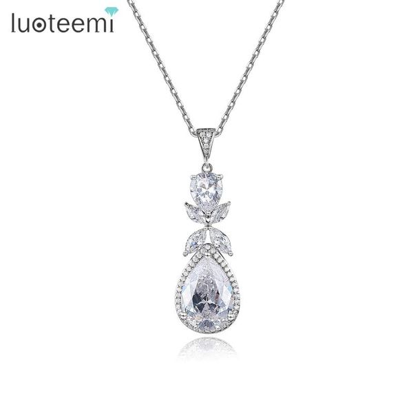 necklace women fantasy long waterdrop white gold necklaces shinning cubic zircon jewelry pendant, Silver
necklace women fantasy long waterdrop white gold necklaces shinning cubic zircon jewelry pendant, Silver