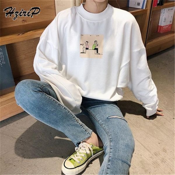 women's hoodies & sweatshirts hzirip preppy style fashion women 2021 autumn full sleeves loose print o-neck pullovers solid all-match, Black
women's hoodies & sweatshirts hzirip preppy style fashion women 2021 autumn full sleeves loose print o-neck pullovers solid all-match, Black