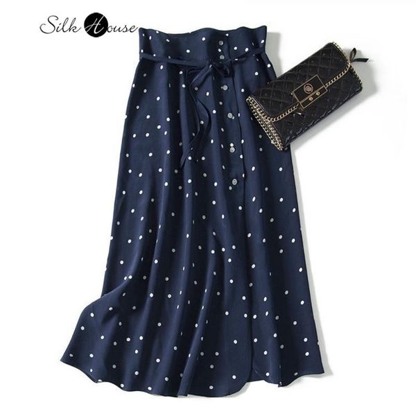 skirts elegant blue and white dot prints a- type silk skirt women's 2021 style womens, Black
skirts elegant blue and white dot prints a- type silk skirt women's 2021 style womens, Black