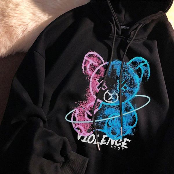 women's hoodies & sweatshirts winter all-match sweatshirt oversized gothic bear print women streetwear long sleeve pullovers korea kpop, Black
women's hoodies & sweatshirts winter all-match sweatshirt oversized gothic bear print women streetwear long sleeve pullovers korea kpop, Black