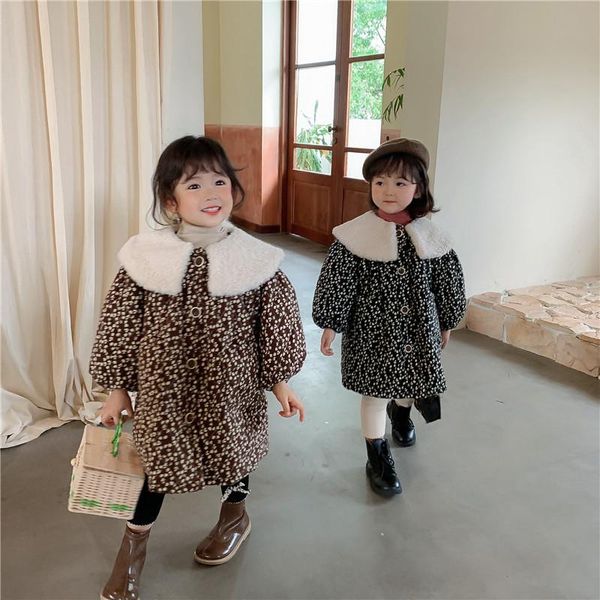 down coat 2021 winter girls quilted jacket female baby thickened warm cotton fur collar floral dress, Blue;gray
down coat 2021 winter girls quilted jacket female baby thickened warm cotton fur collar floral dress, Blue;gray