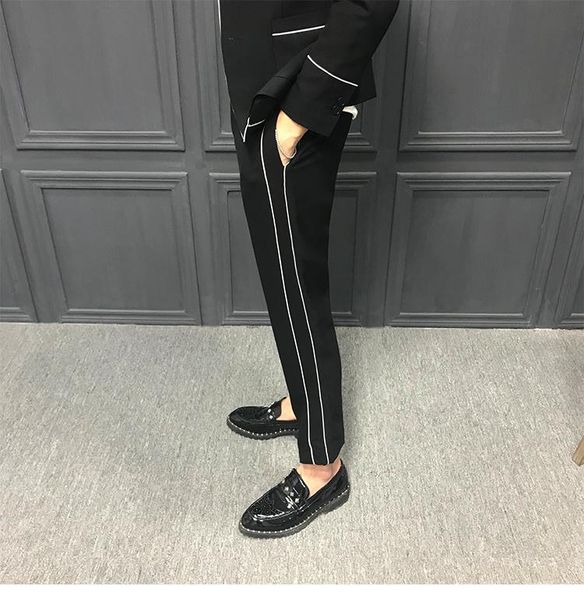 men's suits & blazers latest custom design belt decoration slim fit dress groom wedding dinner fashion trend suit ternos masculino, White;black
men's suits & blazers latest custom design belt decoration slim fit dress groom wedding dinner fashion trend suit ternos masculino, White;black