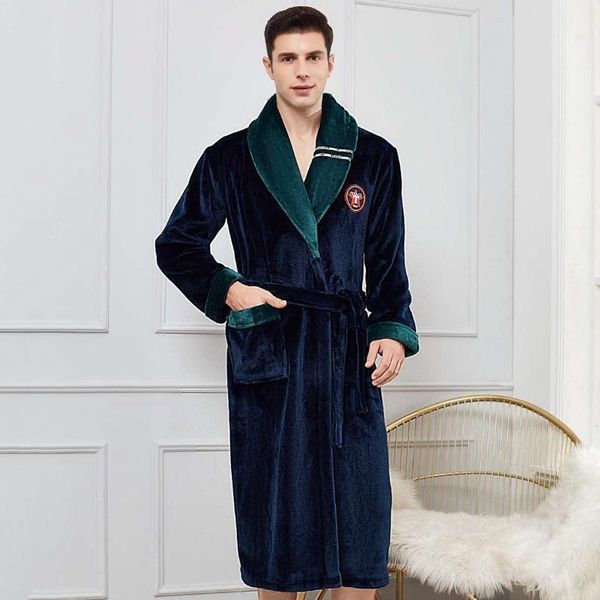 men's sleepwear large size men thicken flannel robe winter warm kimono gown male coral fleece nightwear casual bathrobe home wear 3xl 4, Black;brown
men's sleepwear large size men thicken flannel robe winter warm kimono gown male coral fleece nightwear casual bathrobe home wear 3xl 4, Black;brown