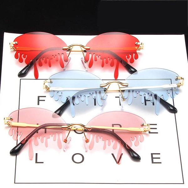 vintage rimless sunglasses women fashion tears shaped sun glasses female retro steampunk trending feminino, White;black
vintage rimless sunglasses women fashion tears shaped sun glasses female retro steampunk trending feminino, White;black