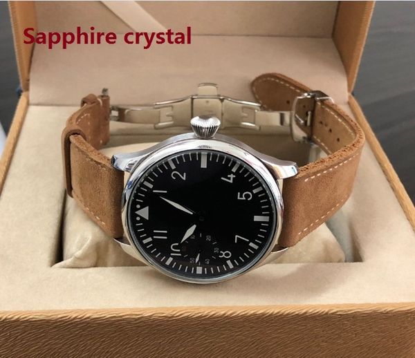 44 mm geervo sapphire crystal asian 6497 17 jewelry mechanical hand wind movement men's watch green lighting window gesp 120a, Slivery;brown
44 mm geervo sapphire crystal asian 6497 17 jewelry mechanical hand wind movement men's watch green lighting window gesp 120a, Slivery;brown
