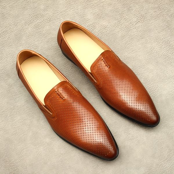 Genuine Leather Hollow Men Loafers Shoes Party Wedding Ship On Dress Shoes Casual Classic Business Office Footwear For Male, Black
Genuine Leather Hollow Men Loafers Shoes Party Wedding Ship On Dress Shoes Casual Classic Business Office Footwear For Male, Black