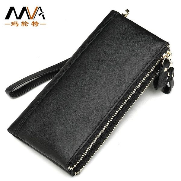 men's genuine leather handbag long wallet zipper soft business multifunctional wrist wallets, Red;black
men's genuine leather handbag long wallet zipper soft business multifunctional wrist wallets, Red;black