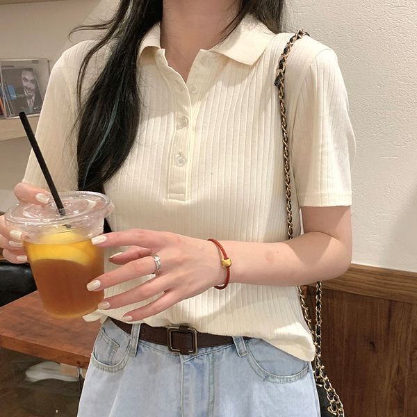 t-shirt women's short-sleeve polo shirt 2021 solid color thin upper female short fitting, White
t-shirt women's short-sleeve polo shirt 2021 solid color thin upper female short fitting, White