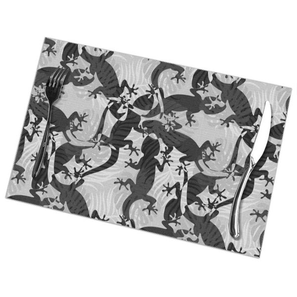 pcs placemat table mat abstract tropical lizards and palm leaves for tables heat-insulation linen kitchen dining pads mats &
pcs placemat table mat abstract tropical lizards and palm leaves for tables heat-insulation linen kitchen dining pads mats &