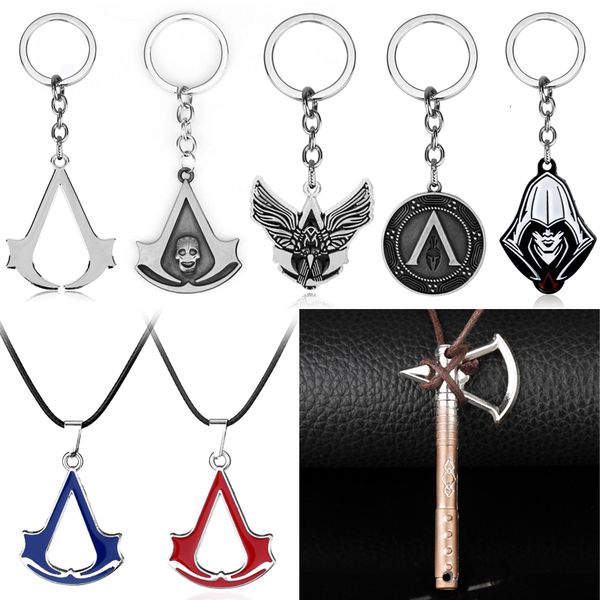 act game ac assassin's valhalla key chains ezio connor keyring keychain shard of eden jewelry alloy metal key chains holder, Silver
act game ac assassin's valhalla key chains ezio connor keyring keychain shard of eden jewelry alloy metal key chains holder, Silver