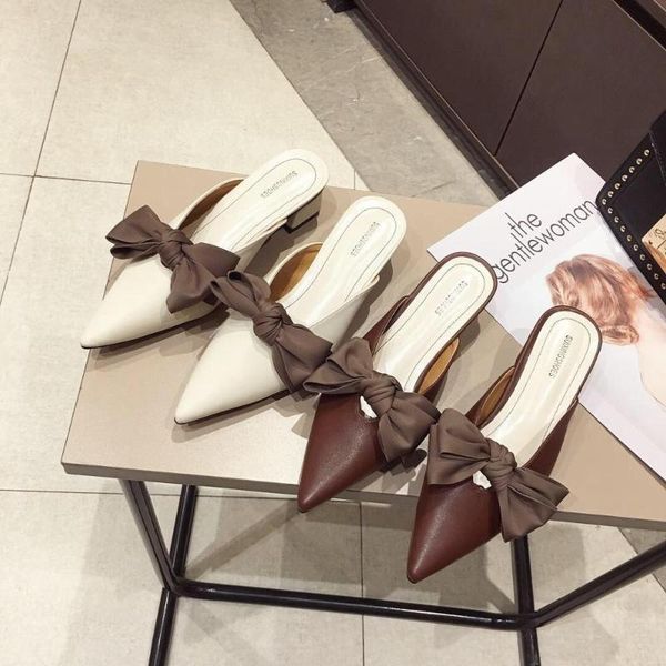 slippers pointy bow-knot pantuflas female women twist bowtie high heels mules square summer slides elegant shoes sandalias, Black
slippers pointy bow-knot pantuflas female women twist bowtie high heels mules square summer slides elegant shoes sandalias, Black