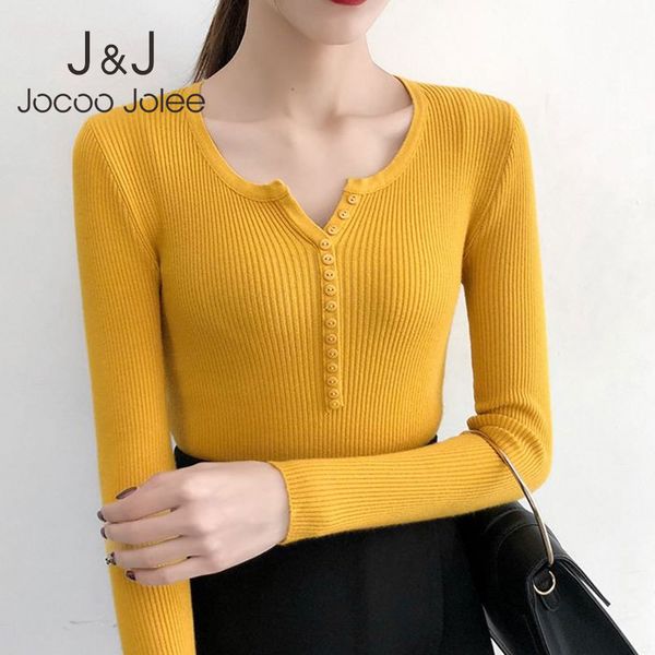 korean elegant button v neck slim sweater casual solid chic wild pullovers high elasticity soft basic knitted jumpers 210518, White;black
korean elegant button v neck slim sweater casual solid chic wild pullovers high elasticity soft basic knitted jumpers 210518, White;black