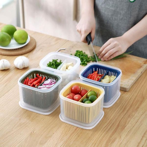 storage bottles & jars double layers fresh-keeping box kitchen refrigerator fruit and vegetable draining boxes onion ginger garlic container
storage bottles & jars double layers fresh-keeping box kitchen refrigerator fruit and vegetable draining boxes onion ginger garlic container