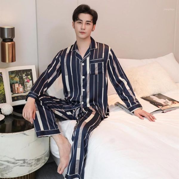 men's long sleeve pajamas suit silk light casual loose print plus size sleepwear, Black;brown
men's long sleeve pajamas suit silk light casual loose print plus size sleepwear, Black;brown