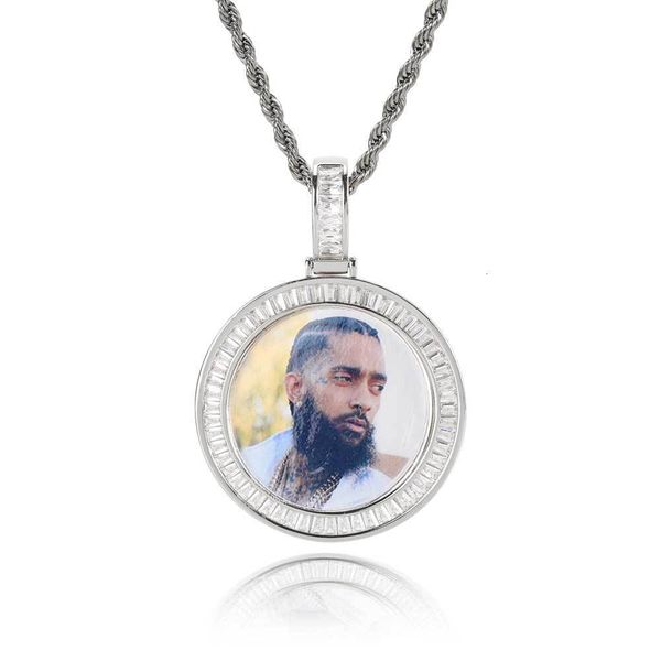 pendant necklaces hip hop private po memory ladder square frame round zirconium solid pendant hip jewelry necklace, Silver
pendant necklaces hip hop private po memory ladder square frame round zirconium solid pendant hip jewelry necklace, Silver