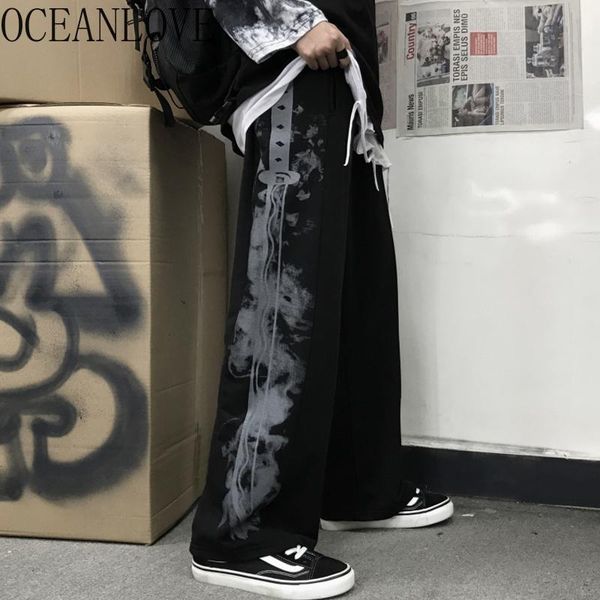 women's pants & capris oceanlove harajuku wide leg women 2021 ins vintage loose streetwear pantalon femme spring print trousers 13645, Black;white
women's pants & capris oceanlove harajuku wide leg women 2021 ins vintage loose streetwear pantalon femme spring print trousers 13645, Black;white