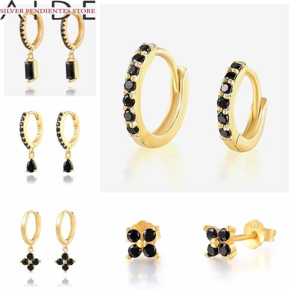 hoop & huggie aide 925 sterling silver hanging earrings for woman kolczyki damskie bling black zircon earring party gift charm jewelry, Golden;silver
hoop & huggie aide 925 sterling silver hanging earrings for woman kolczyki damskie bling black zircon earring party gift charm jewelry, Golden;silver