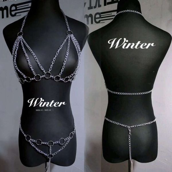 new style 9 ring underwear detachable hook metal chain clothing goods, Black;white 
new style 9 ring underwear detachable hook metal chain clothing goods, Black;white