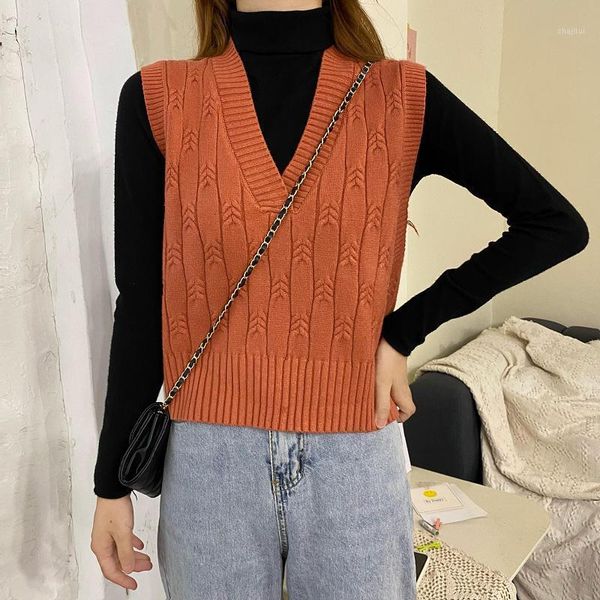 neck girls pullover vest sweater autumn winter short knitted women sweaters sleeveless warm casual oversize women's, White;black
neck girls pullover vest sweater autumn winter short knitted women sweaters sleeveless warm casual oversize women's, White;black