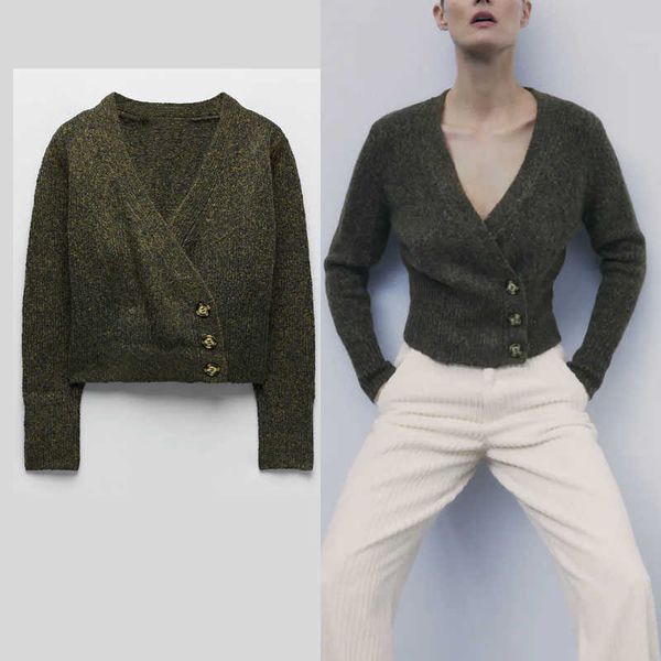 za retro knit wrap cardigan women long sleeve v neck fit sweater coat female fashion winter knitted green 210602, White
za retro knit wrap cardigan women long sleeve v neck fit sweater coat female fashion winter knitted green 210602, White