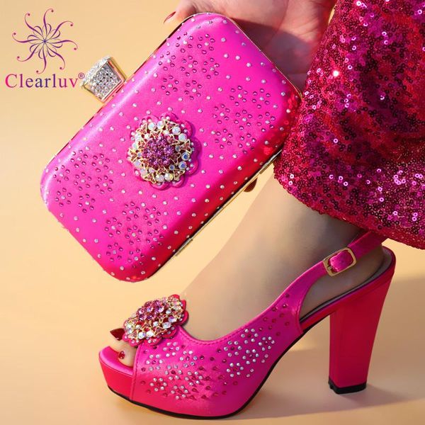 fuchsia color italian shoes with matching bags for wedding italy and bag set african sets 2021 party dress, Black 
fuchsia color italian shoes with matching bags for wedding italy and bag set african sets 2021 party dress, Black