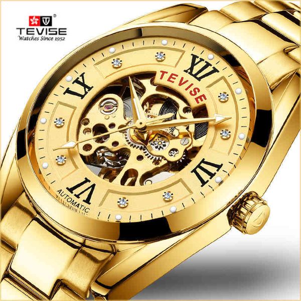 relogio mechanical watches tevise men men automatic sport clock men's business waterproof montre homme watch, Slivery;brown
relogio mechanical watches tevise men men automatic sport clock men's business waterproof montre homme watch, Slivery;brown