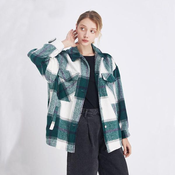 women's jackets 2021 fashion pockets oversized plaid jacket coat women lapel collar long sleeve loose outerwear chic europe style outw, Black;brown
women's jackets 2021 fashion pockets oversized plaid jacket coat women lapel collar long sleeve loose outerwear chic europe style outw, Black;brown