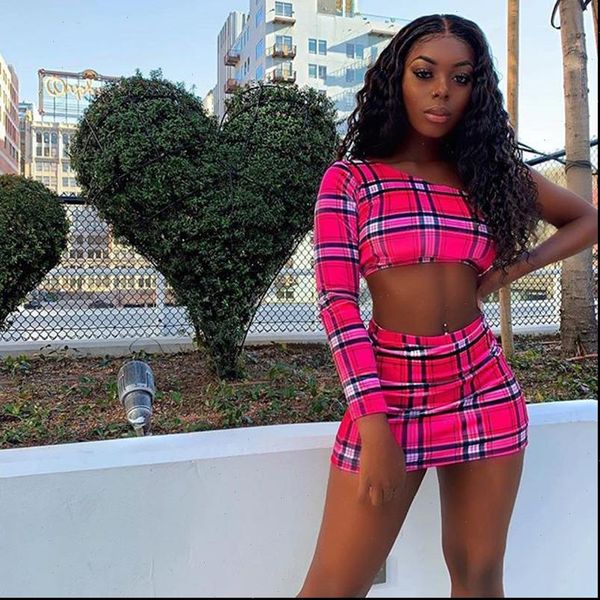plaid print womens tracksuits two piece set one shoulder long sleeve crop skirt matching sets club outfits spring, Gray
plaid print womens tracksuits two piece set one shoulder long sleeve crop skirt matching sets club outfits spring, Gray