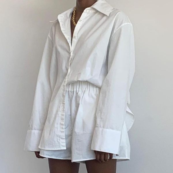 women's tracksuits summer two piece set women 2021 high waisted mini shorts sets oversized shirt waist loose mujer, Gray
women's tracksuits summer two piece set women 2021 high waisted mini shorts sets oversized shirt waist loose mujer, Gray
