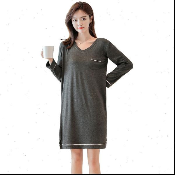modal long sleeved womens sleepwears plus size nuisette femme loose style women nightwear home night gown cotton chemise de, Black;red
modal long sleeved womens sleepwears plus size nuisette femme loose style women nightwear home night gown cotton chemise de, Black;red