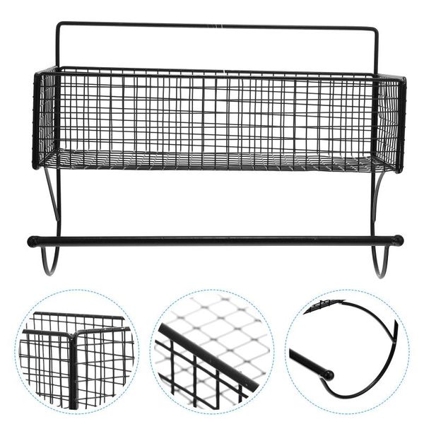 hooks & rails 1pc wall-mounted rack bathroom holders multi-function storage shelf
hooks & rails 1pc wall-mounted rack bathroom holders multi-function storage shelf