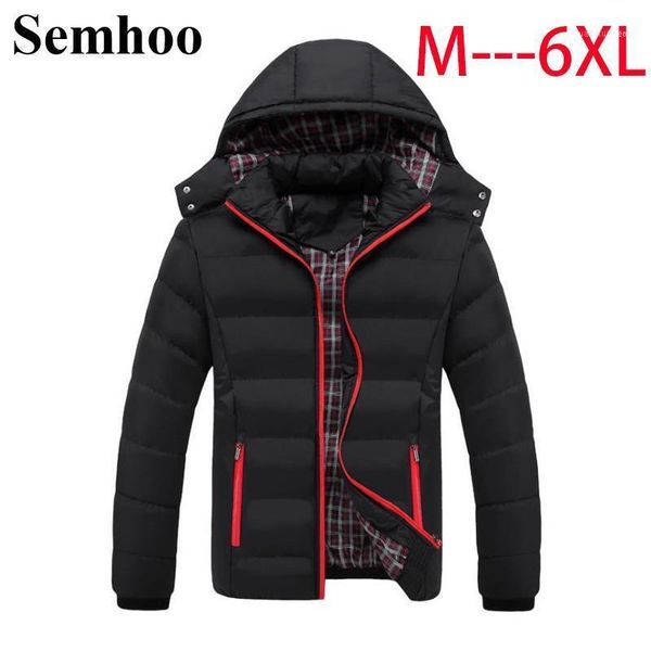men's down & parkas winter explosions cotton clothing warm plus size simple casual fashion hooded color matching padded jacket1, Black
men's down & parkas winter explosions cotton clothing warm plus size simple casual fashion hooded color matching padded jacket1, Black