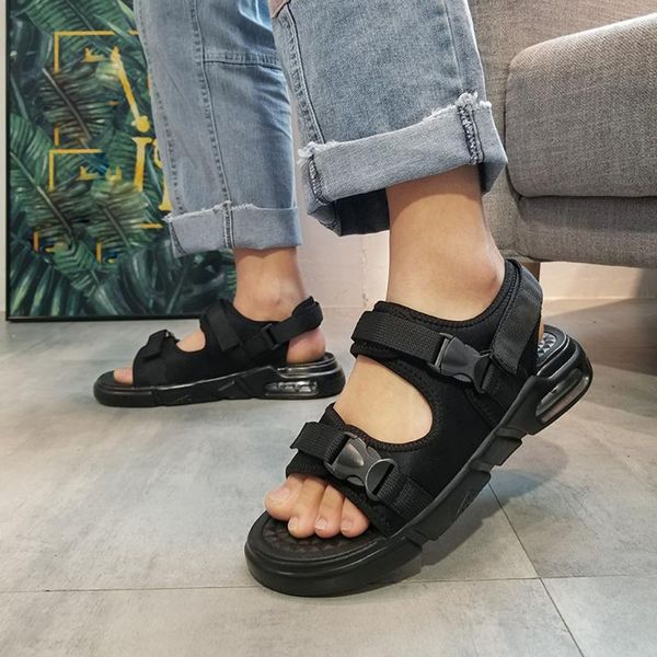 sandals men's non-slip beach shoes summer casual buckle air cushion comfortable gladiator, Black
sandals men's non-slip beach shoes summer casual buckle air cushion comfortable gladiator, Black