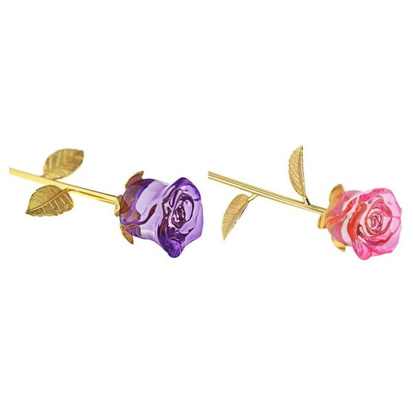 decorative flowers & wreaths 2x crystal rose flower, gift for valentine's day, mother's anniversary , wedding decoration (pink&pur
decorative flowers & wreaths 2x crystal rose flower, gift for valentine's day, mother's anniversary , wedding decoration (pink&pur