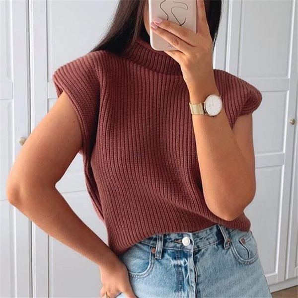blsqr girl sweater vest women jumper turtleneck pullover knitted shoulder pads sleeveless crop autumn 210430, White;black
blsqr girl sweater vest women jumper turtleneck pullover knitted shoulder pads sleeveless crop autumn 210430, White;black